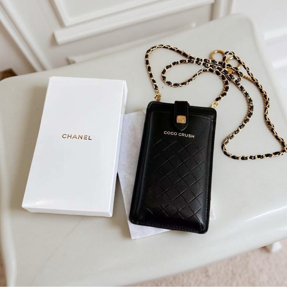 Chanel Coco Crush Black Phone Case Crossbody